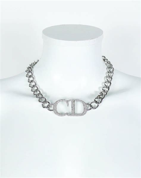 dior silver necklace with snake chain|dior pendants for women.